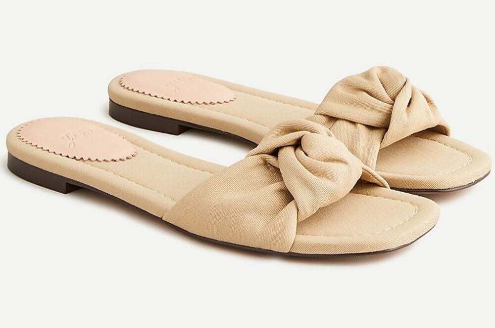 J Crew Knotted Sandal in Chino Size 10